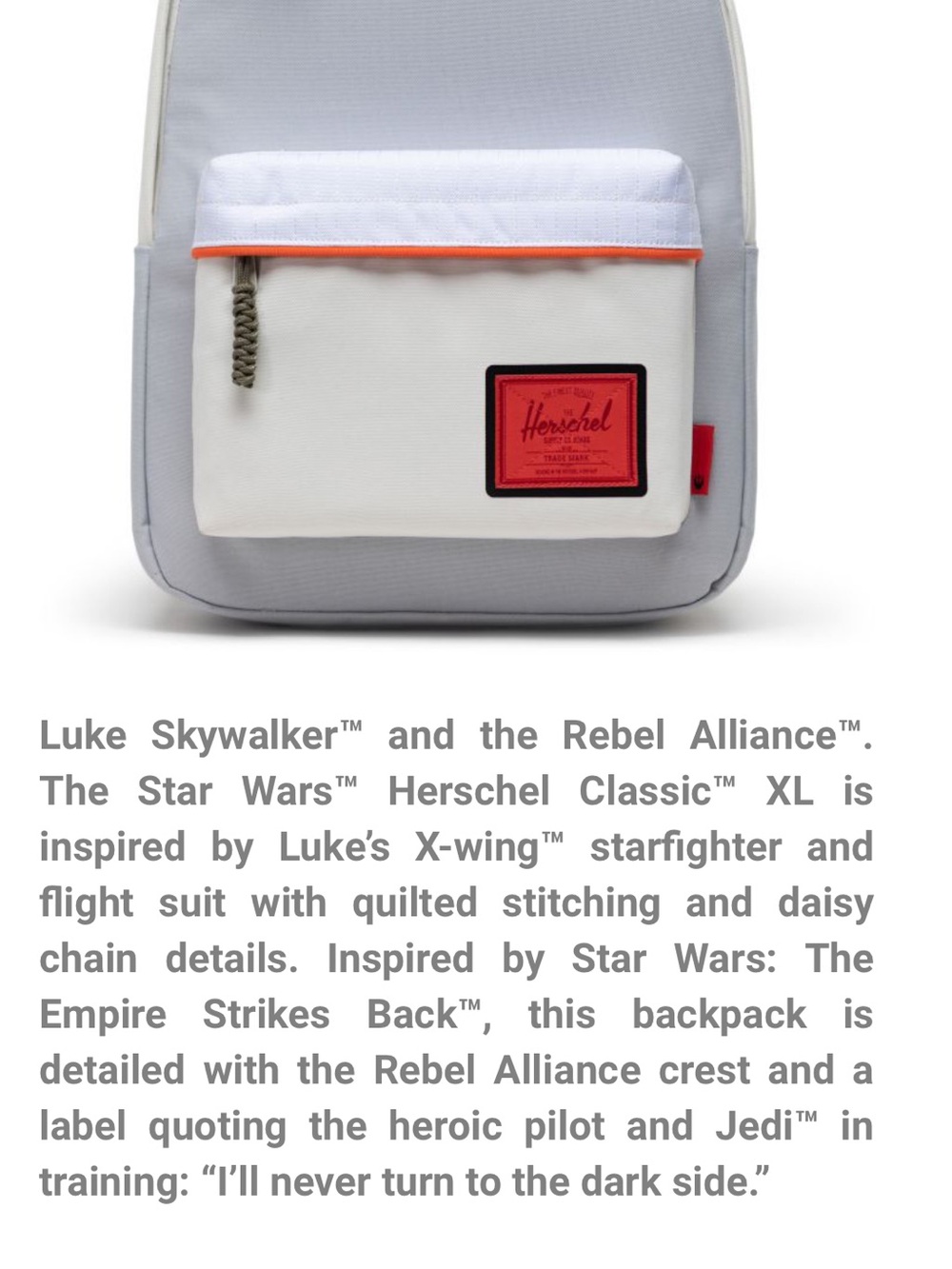 Herschel Supply Company Limited Edition Star Wars Backpack - Picture 6 of 8